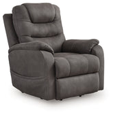 Fine Furniture & Decor - Ashley Furniture - Snowfield Living Room - Power Lift Recliner / Gunmetal - 1760912