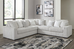 Fine Furniture & Decor - Ashley Furniture - Stupendous Sectional - RAF 3-Piece Sectional with Double Chaise / Alloy - 25903S4