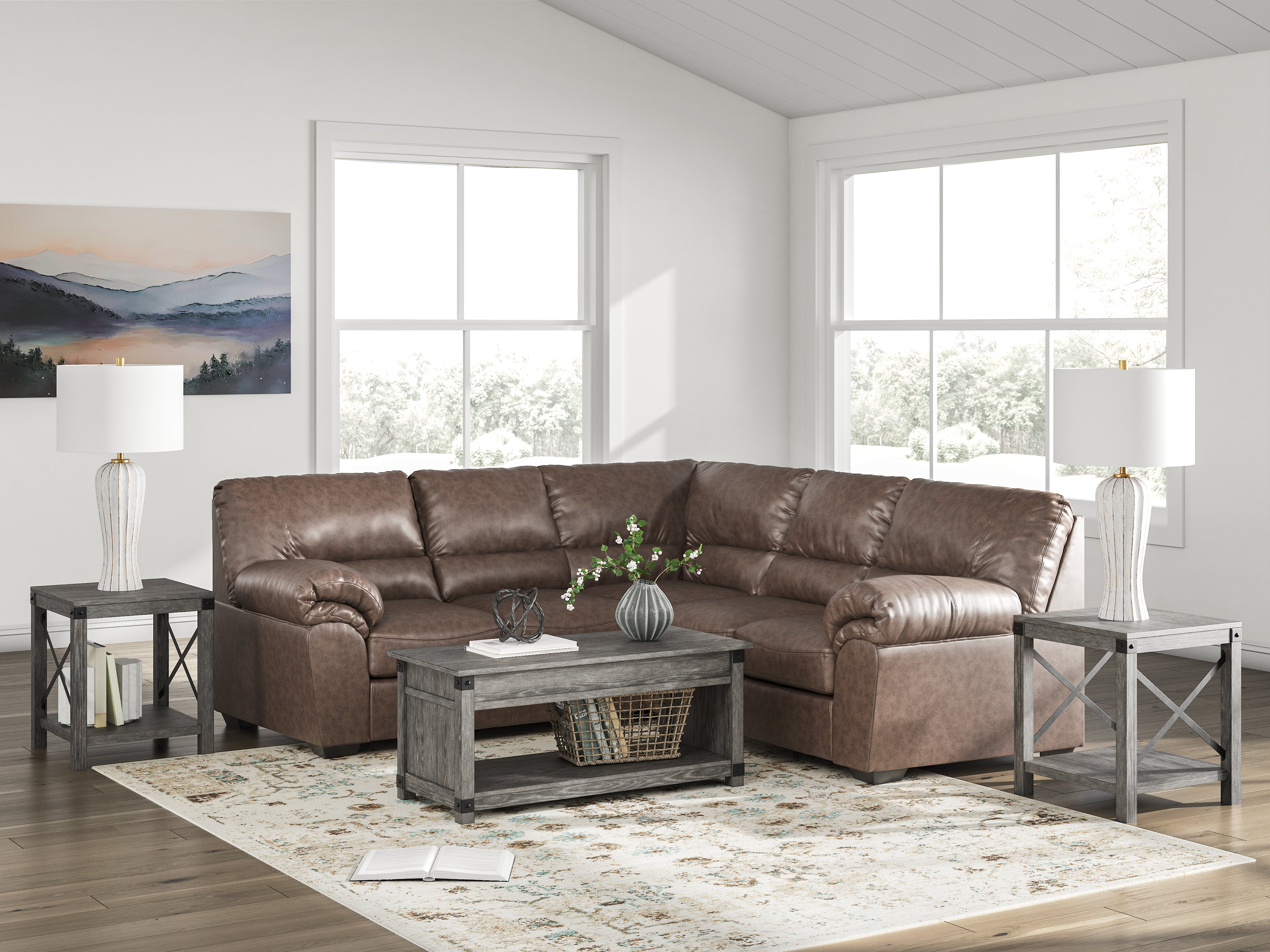 Fine Furniture & Decor - Ashley Furniture - WillowBend Sectional - LAF 2-Piece Sectional / Caramel - PC27704S2