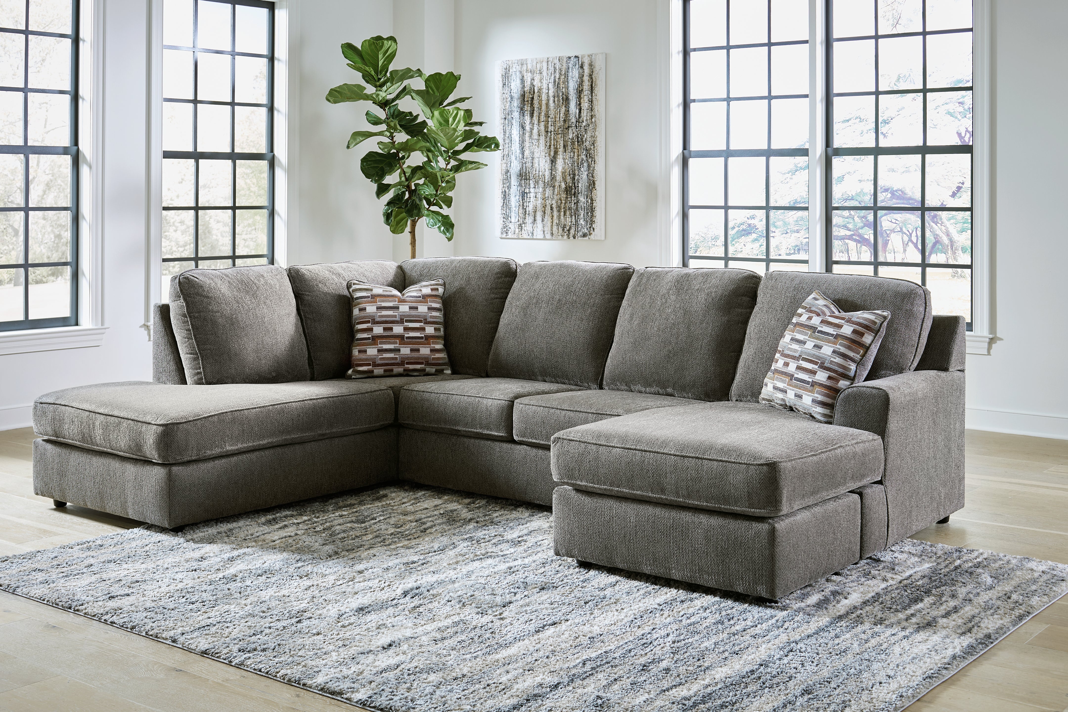 Fine Furniture & Decor - Ashley Furniture - O'Phannon Sectional - RAF 2-Piece Sectional with Chaise / Putty - 29402S2