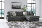 Fine Furniture & Decor - Ashley Furniture - Brixley Pier Sectional - LAF 2-Piece Sectional with Chaise / Graphite - 29906S2