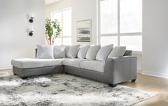 Fine Furniture & Decor - Ashley Furniture - Clairette Court Sectional - LAF 2-Piece Sectional with Chaise / Alloy - 31503S2