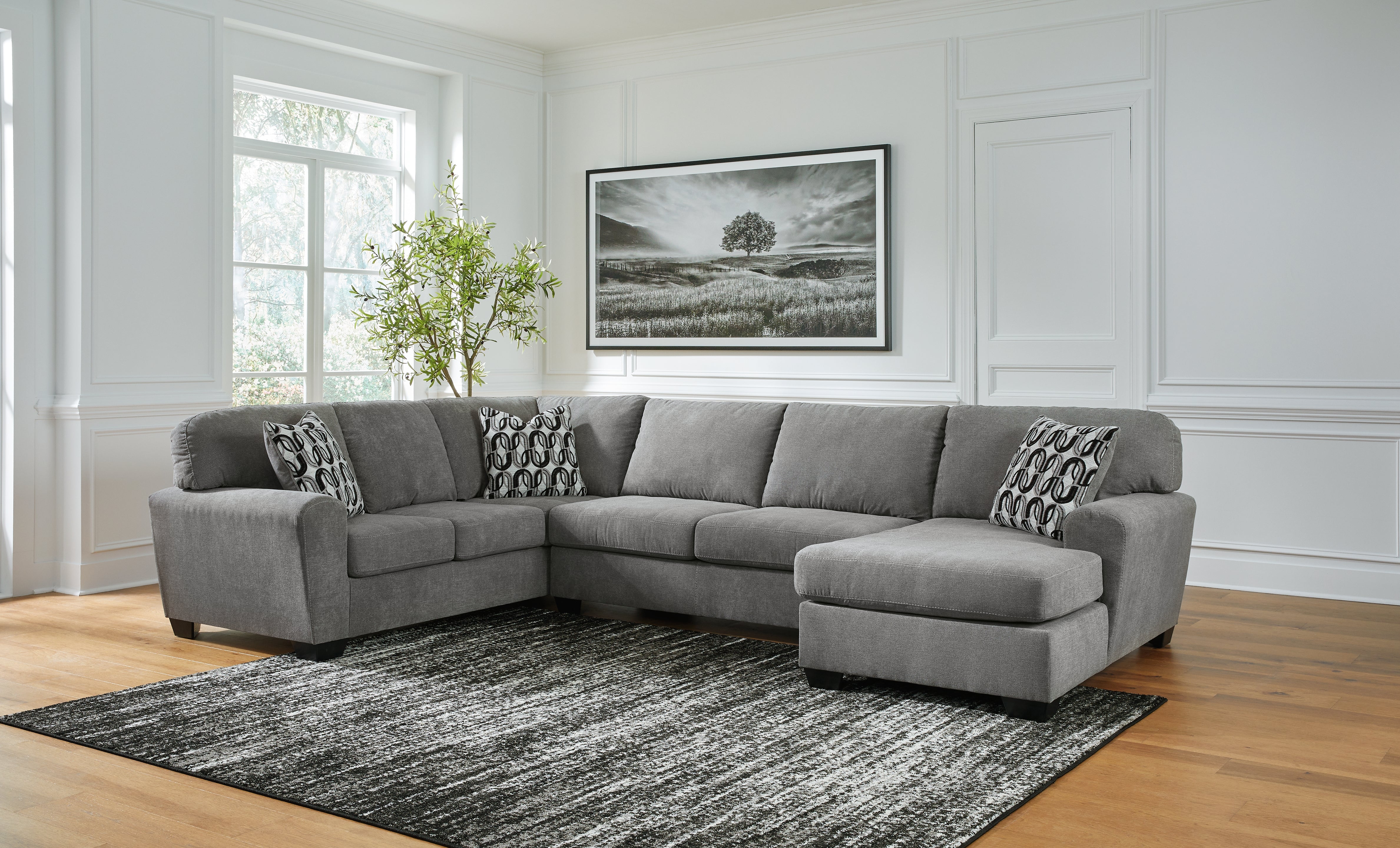 Fine Furniture & Decor - Ashley Furniture - Birkdale Court Sectional - RAF 3-Piece Sectional / Gray - 32402S3