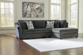 Fine Furniture & Decor - Ashley Furniture - Biddeford Sectional - RAF 2-Piece Sleeper Sectional with Chaise / Shadow - 35504S3