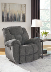 Fine Furniture & Decor - Ashley Furniture - Foreside Living Room - DBL Rec Loveseat w/Console / Charcoal - 3810494