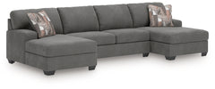Fine Furniture & Decor - Ashley Furniture - Newellen Sectional - LAF 3-Piece Sectional with Chaise / Greystone - 48405S2