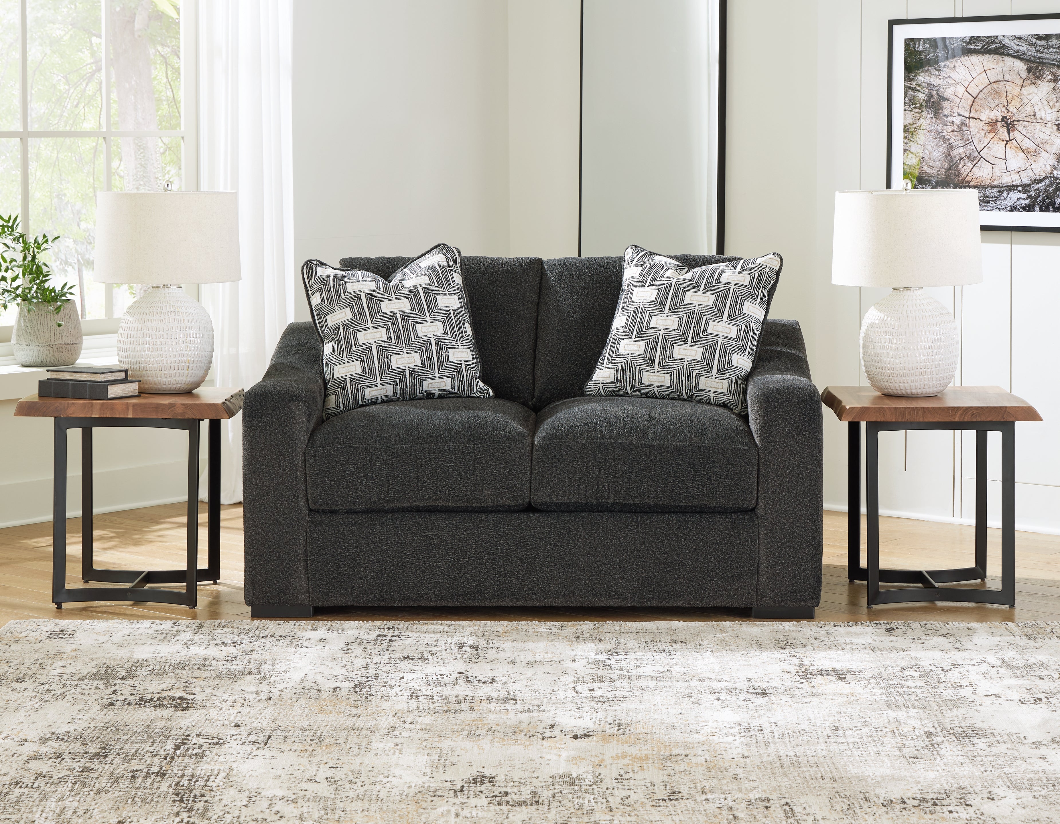 Fine Furniture & Decor - Ashley Furniture - Wryenlynn Living Room - Sofa / Onyx - 4940538