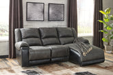 Fine Furniture & Decor - Ashley Furniture - Nantahala Sectional - 3-Piece Reclining Sectional with Chaise / Slate - 50301S9