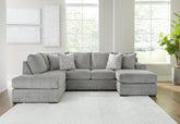 Fine Furniture & Decor - Ashley Furniture - Casselbury Sectional - RAF 2-Piece Sectional with Chaise / Cement - 52906S2