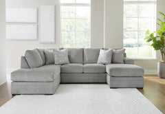 Fine Furniture & Decor - Ashley Furniture - Casselbury Sectional - RAF 2-Piece Sectional with Chaise / Cement - 52906S2