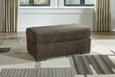 Fine Furniture & Decor - Ashley Furniture - Aylesworth Living Room - Ottoman / Chocolate - 5370214