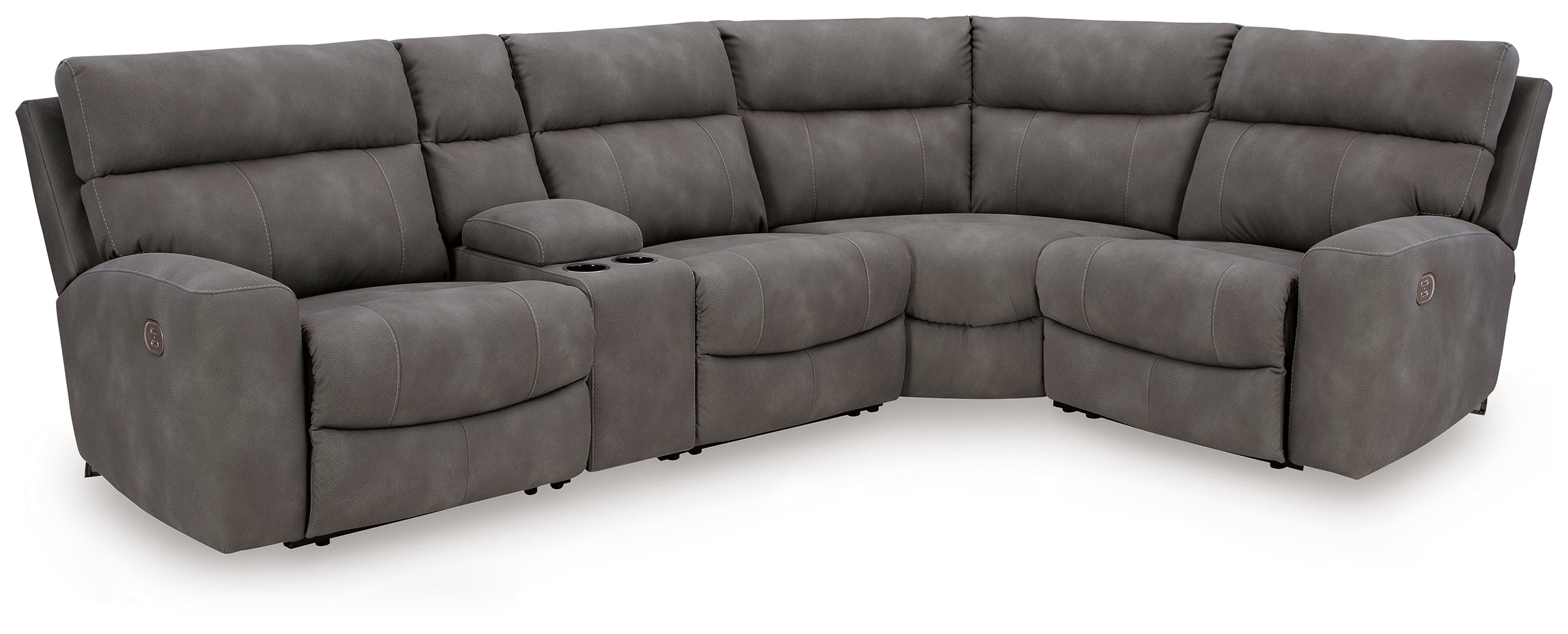 Fine Furniture & Decor - Ashley Furniture - Next-Gen DuraPella Sectional - 3-Piece Power Reclining Sectional Sofa / Slate - 61003S2