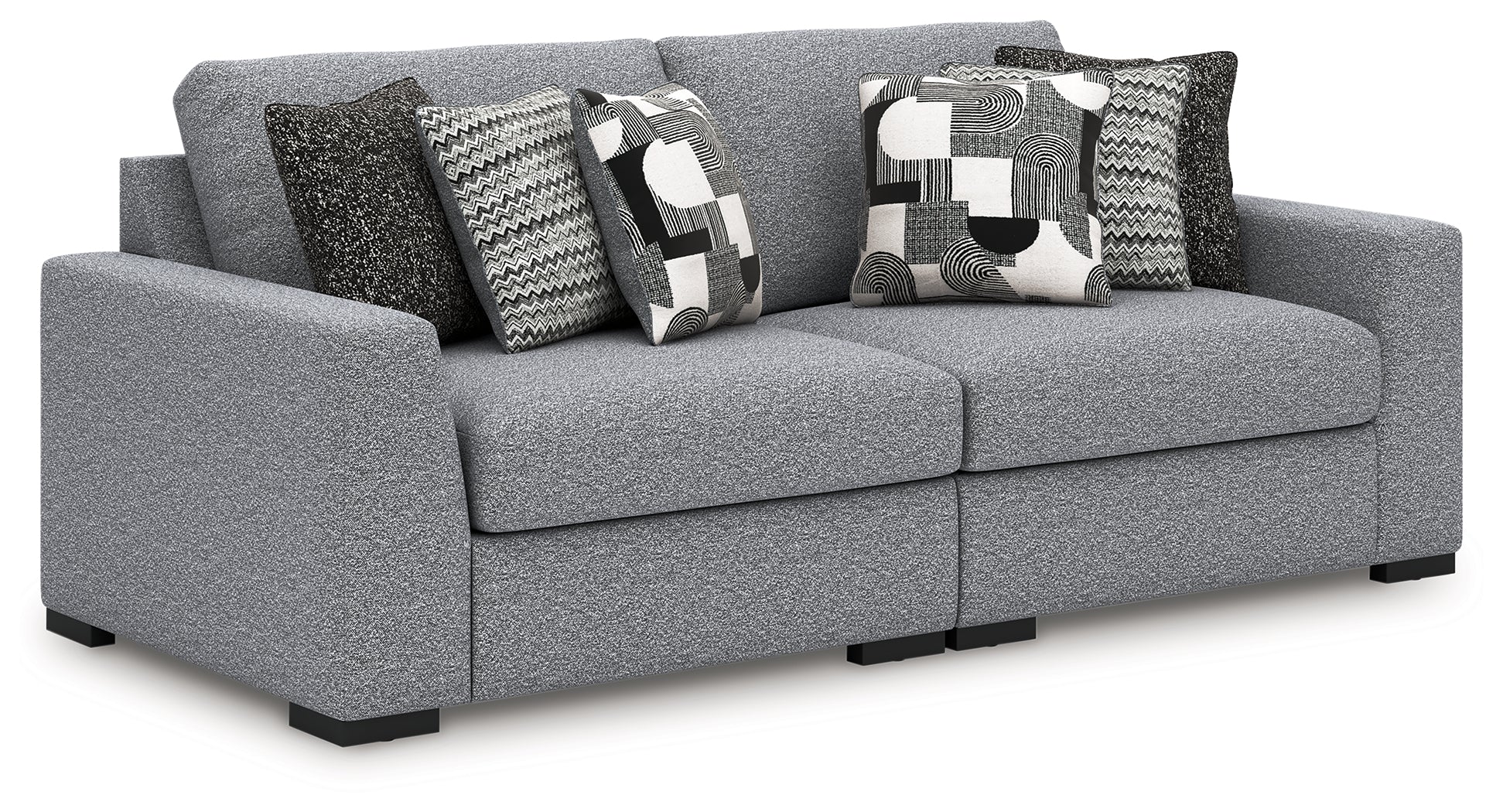 Fine Furniture & Decor - Ashley Furniture - Bealton Sectional - RAF 2-Piece Sectional with Chaise / Salt and Pepper - 61305S11