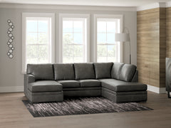 Fine Furniture & Decor - Ashley Furniture - Lofton-Pike Sectional - RAF 2-Piece Sectional with Chaise / Shadow - PC61610S2