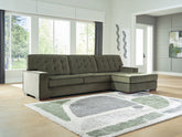Fine Furniture & Decor - Ashley Furniture - Caspian-Town Sectional - LAF 2-Piece Sectional with Chaise / Olive - PC61702S2