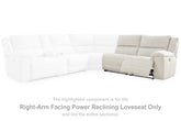 Fine Furniture & Decor - Ashley Furniture - Keensburg Sectional - RAF Reclining Power Loveseat / Linen - 6180775