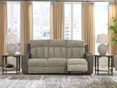 Fine Furniture & Decor - Ashley Furniture - WhipLash Living Room - PWR REC Loveseat/CON/ADJ HDRST / Sisal - PC6320418