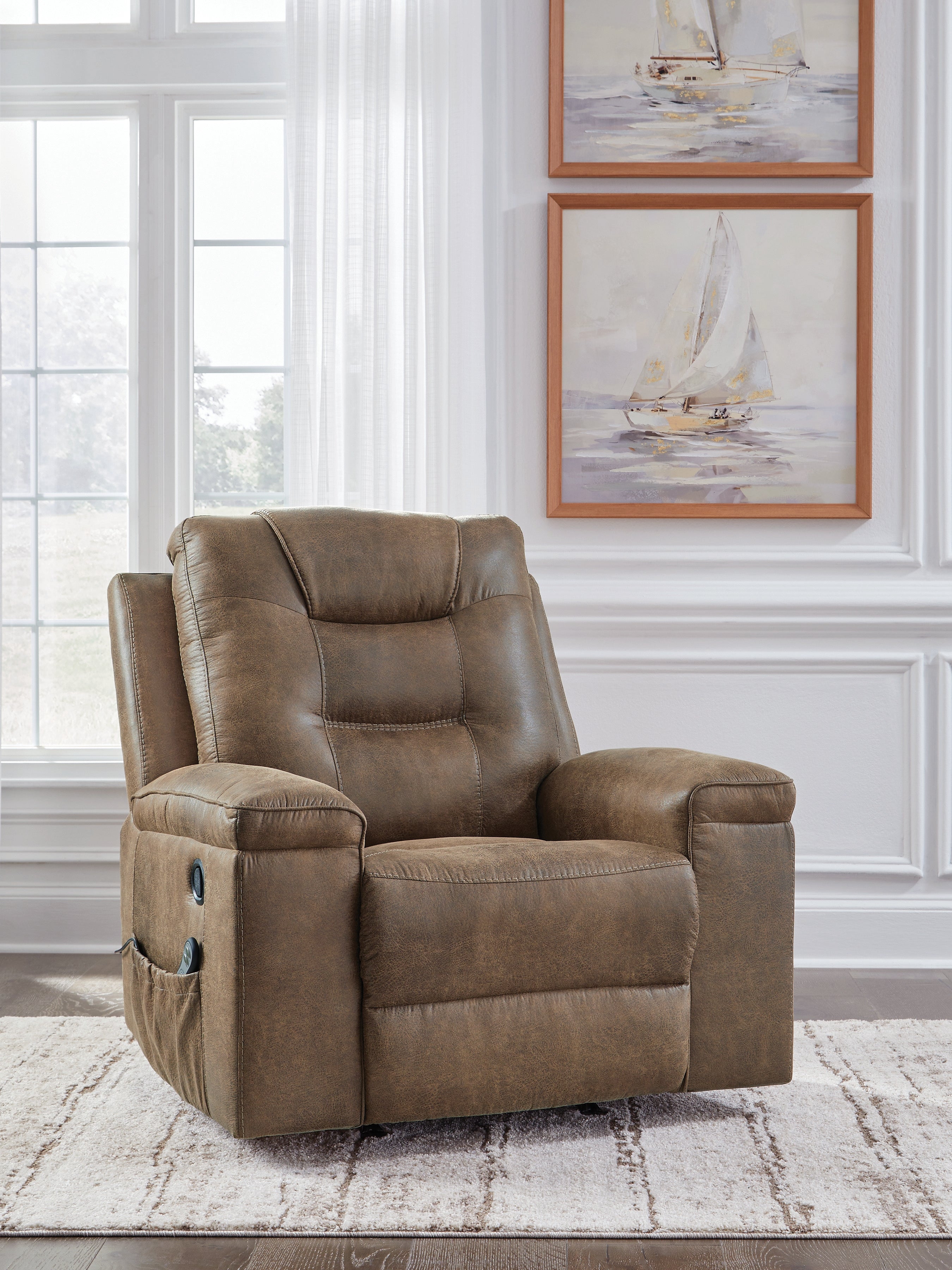 Fine Furniture & Decor - Ashley Furniture - Stockworth Living Room - Rocker Recliner / Granite - PC6560525