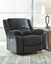 Fine Furniture & Decor - Ashley Furniture - Draycoll Living Room - DBL Rec Loveseat w/Console / Slate - 7650494