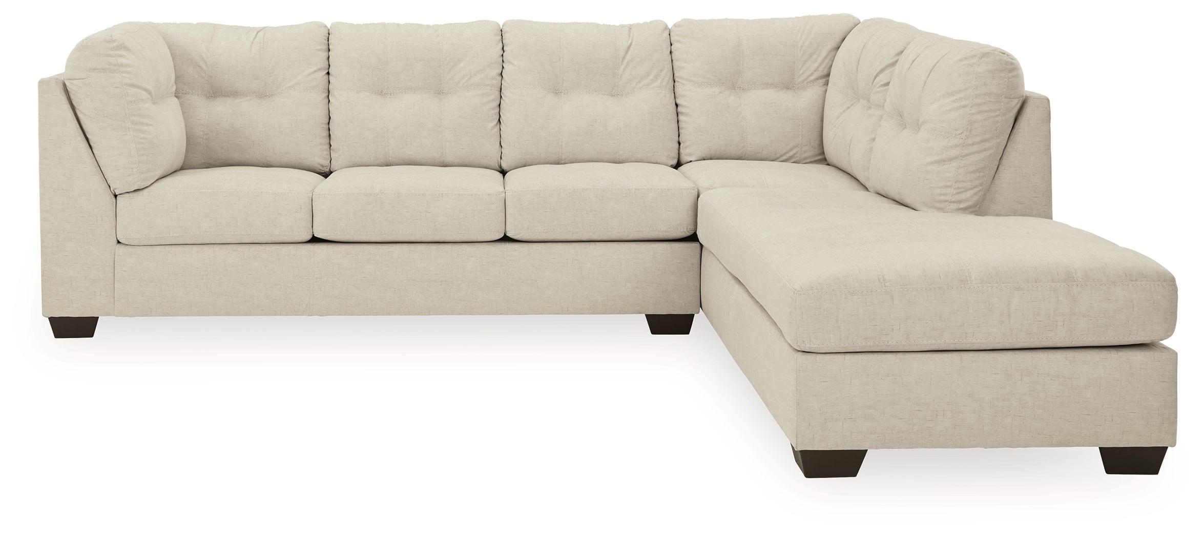 Fine Furniture & Decor - Ashley Furniture - Falkirk Sectional - LAF 2-Piece Sectional with Chaise / Parchment - 80806S2