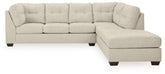 Fine Furniture & Decor - Ashley Furniture - Falkirk Sectional - LAF 2-Piece Sectional with Chaise / Parchment - 80806S2