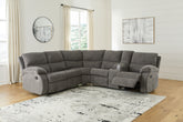 Fine Furniture & Decor - Ashley Furniture - Museum Sectional - 2-Piece Reclining Sectional / Pewter - 81807S1