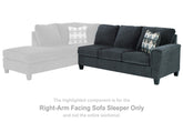 Fine Furniture & Decor - Ashley Furniture - Abinger Sectional - RAF Sofa Sleeper / Natural - 8390470