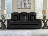 Fine Furniture & Decor - Ashley Furniture - Caveman Den Living Room - PWR REC Sofa with ADJ Headrest / Midnight - 9070315