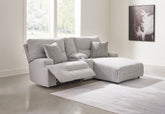 Fine Furniture & Decor - Ashley Furniture - Acklen Place Sectional - 2-Piece Power Reclining Sectional / Navy - 93607S16