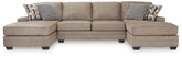 Fine Furniture & Decor - Ashley Furniture - Cannonbrook Sectional - LAF 3-Piece Sectional with Chaise / Nutmeg - 98201S2