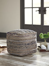 Fine Furniture & Decor - Ashley Furniture - Absalom Pouf - Pouf / Denim - A1000550