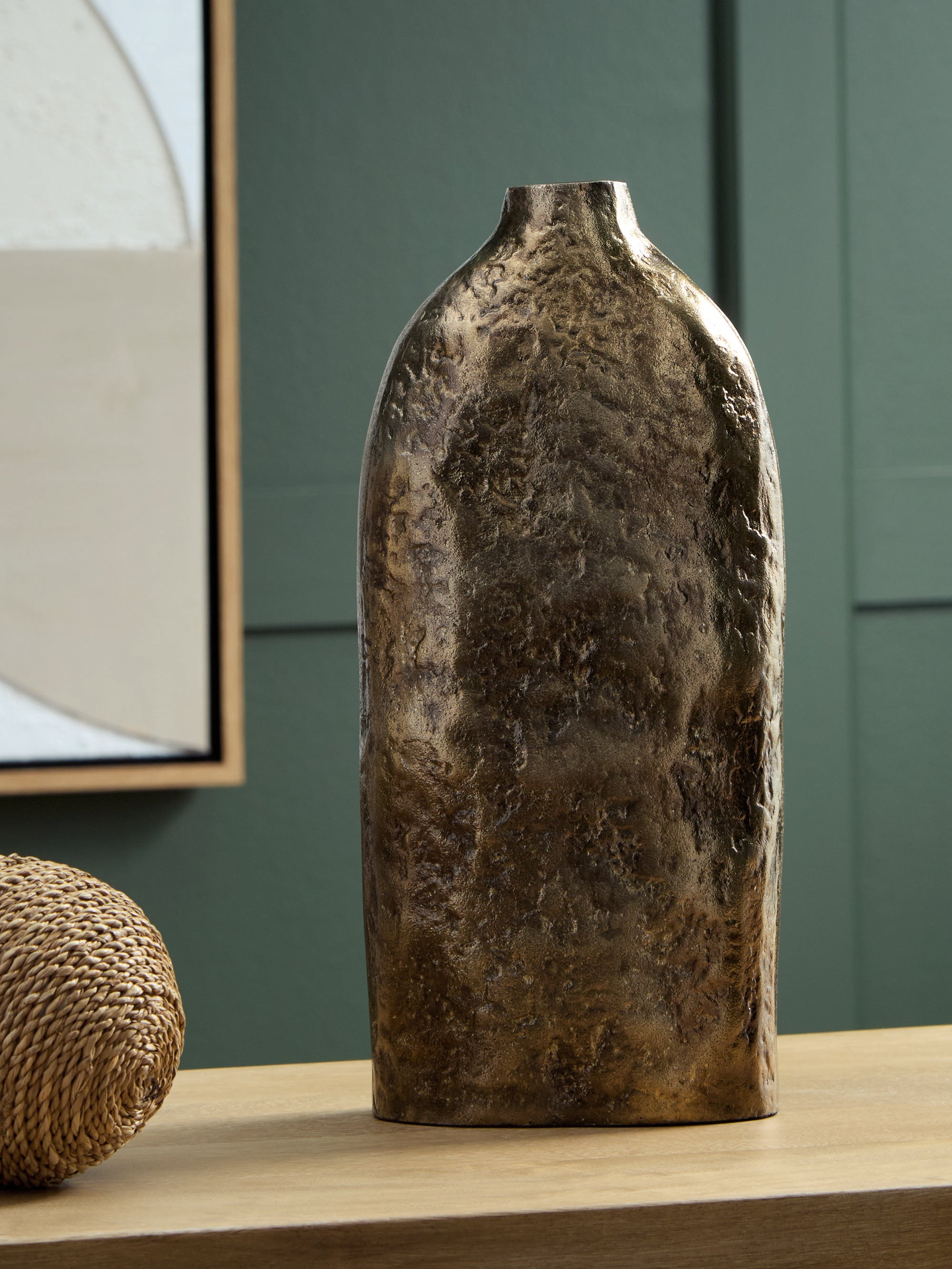 Fine Furniture & Decor - Ashley Furniture - Wallmond Vase - Vase / Antique Brass Finish - A2000822