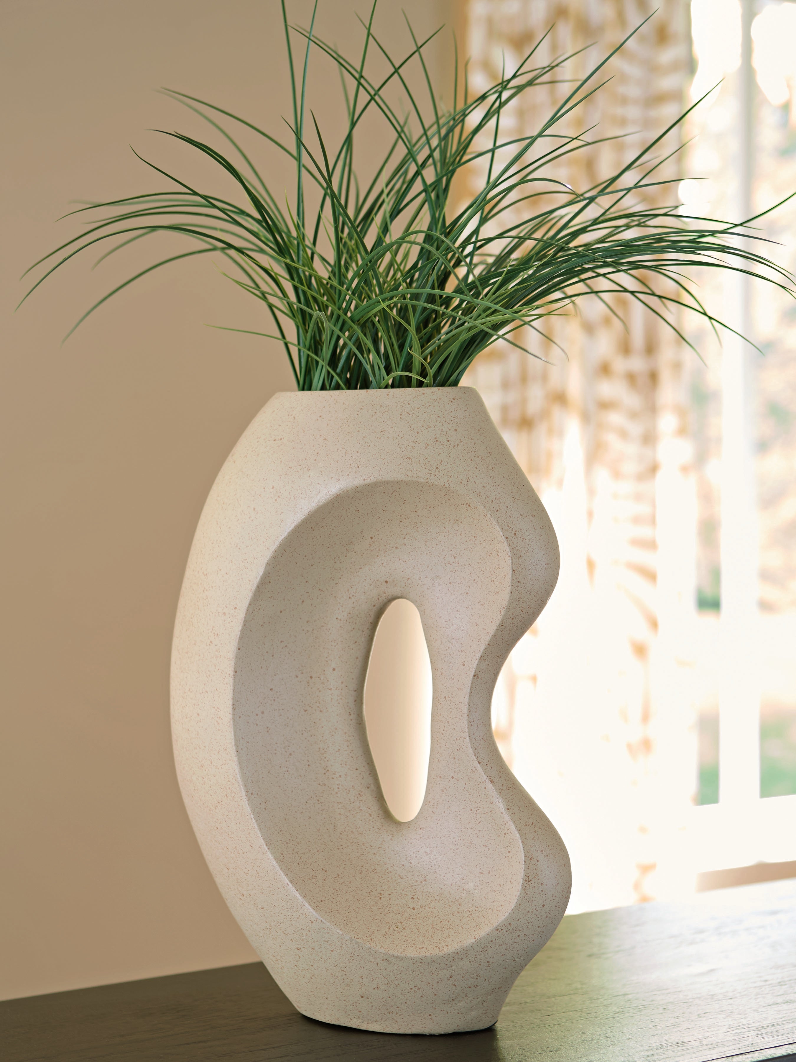 Fine Furniture & Decor - Ashley Furniture - Odion Vase - Vase / Stone - A2000842