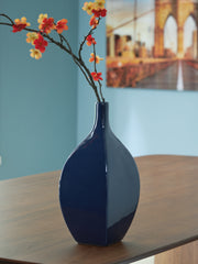 Fine Furniture & Decor - Ashley Furniture - Abtinson Vase - Vase / Navy - A2900032