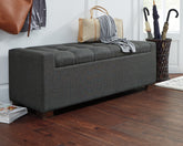 Fine Furniture & Decor - Ashley Furniture - Cortwell Storage Bench - Storage Bench / Gray / 54"W x 18"D x 18"H - A3000224