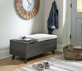 Fine Furniture & Decor - Ashley Furniture - Yarlow Storage Bench - Storage Bench / Linen/Gray / 39"W x 19"D x 17"H - A3000321