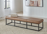 Fine Furniture & Decor - Ashley Furniture - Joston Accent Bench - Accent Bench / Caramel / 71"W x 19"D x 16"H - A3000693