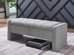 Fine Furniture & Decor - Ashley Furniture - Akselman Storage Bench - Storage Bench / Gray / 50"W x 19"D x 19"H - A3000744