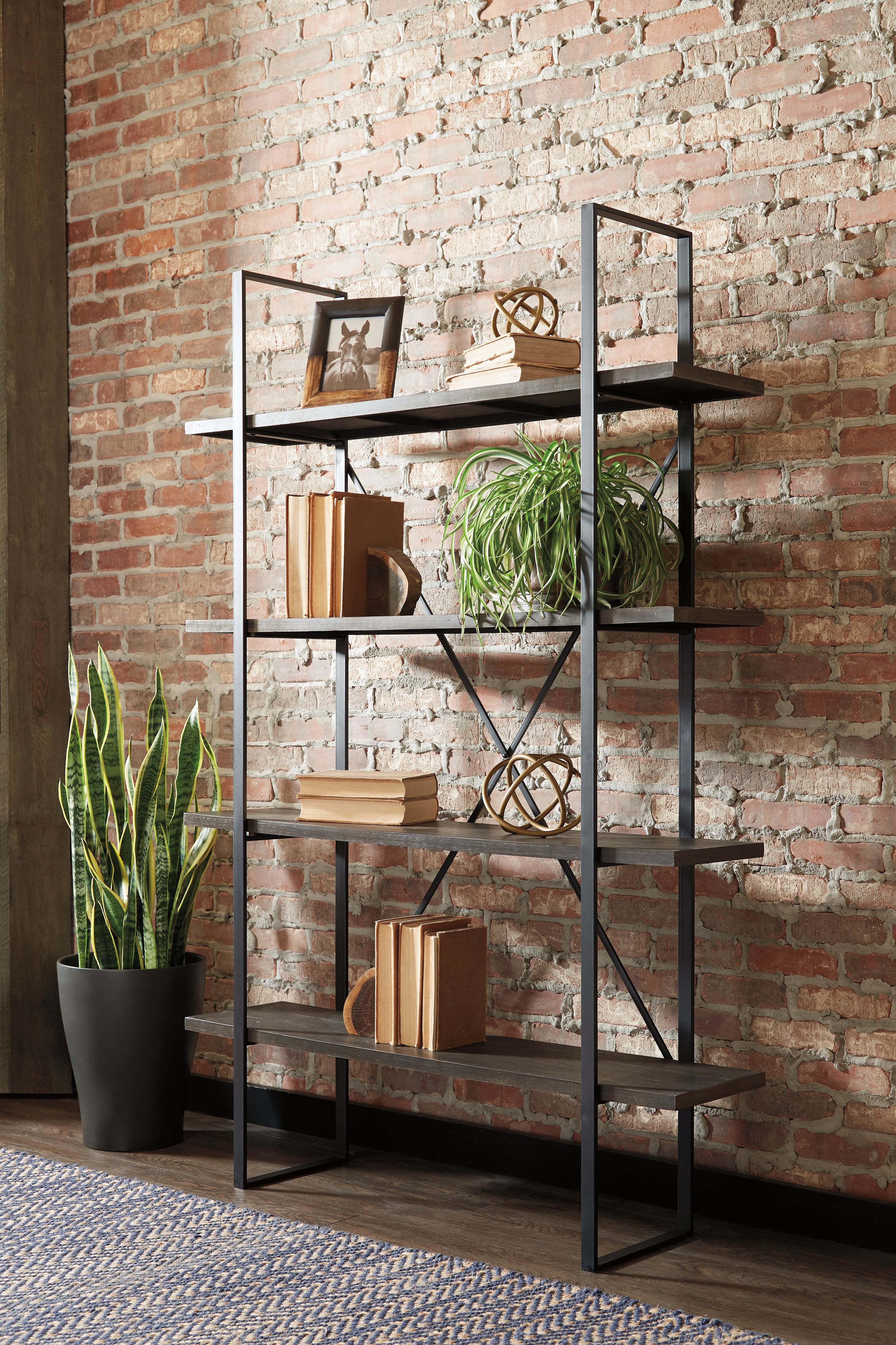 Fine Furniture & Decor - Ashley Furniture - Gilesgrove Bookcase - Bookcase / Black/Gray - A4000017