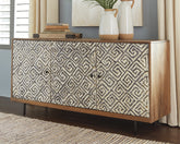 Fine Furniture & Decor - Ashley Furniture - Kerrings Accent Cabinet - Accent Cabinet / Brown/Black/White - A4000258