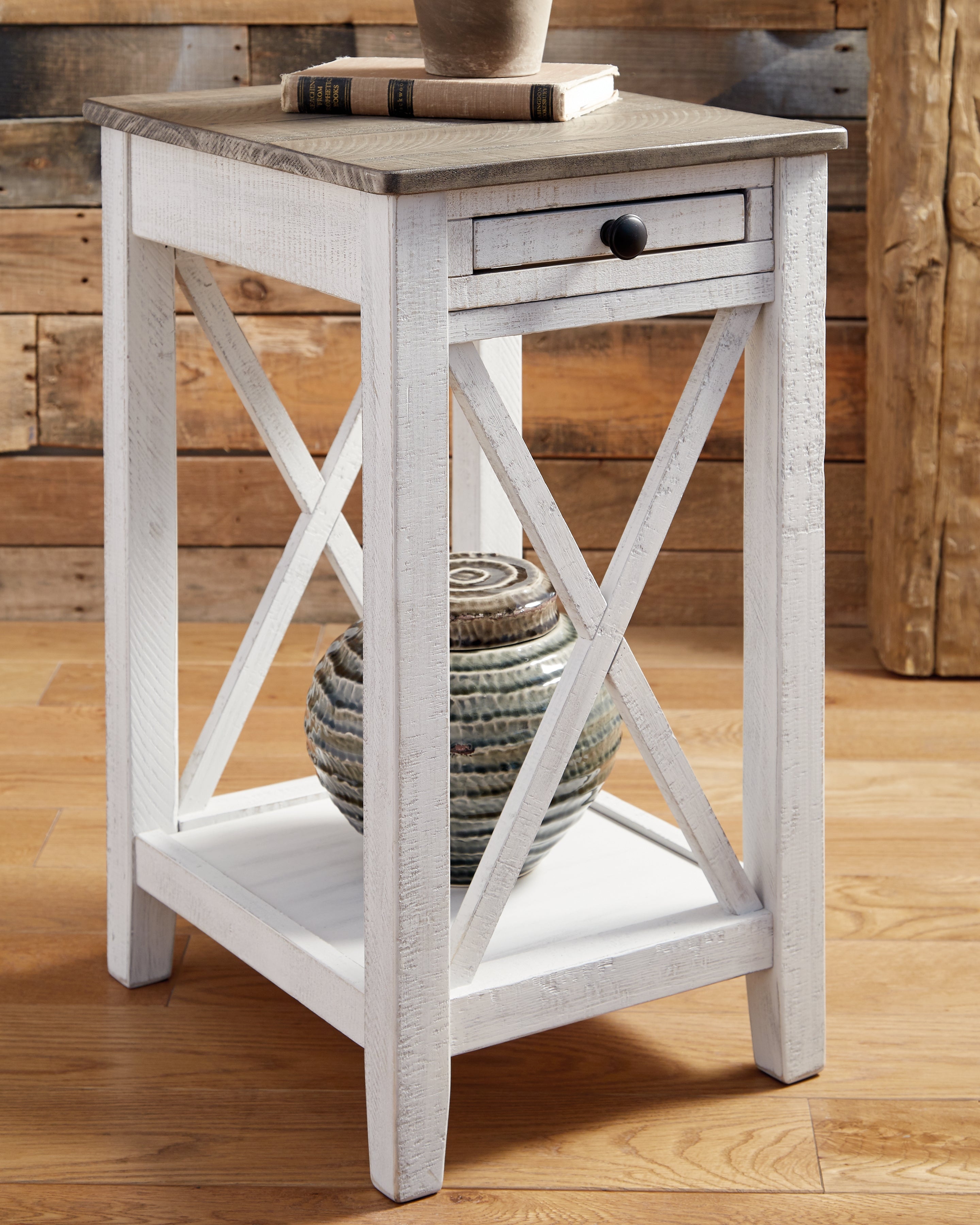 Fine Furniture & Decor - Ashley Furniture - Adalane Accent Table - Accent Table / White/Gray - A4000374