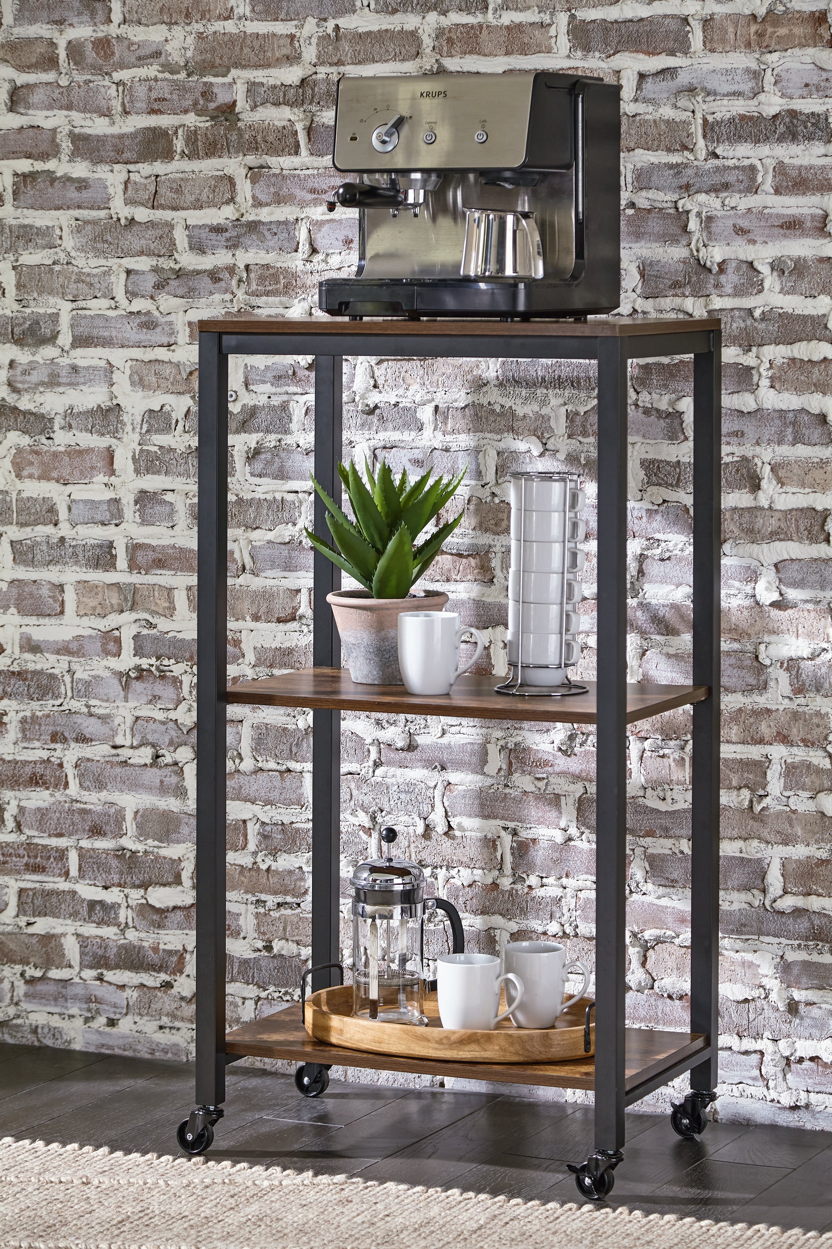 Fine Furniture & Decor - Ashley Furniture - Bevinfield Bar Cart - Bar Cart / Brown/Black - A4000394