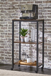Fine Furniture & Decor - Ashley Furniture - Bevinfield Bar Cart - Bar Cart / Brown/Black - A4000394
