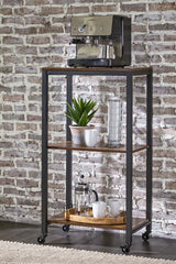 Fine Furniture & Decor - Ashley Furniture - Bevinfield Bar Cart - Bar Cart / Brown/Black - A4000394