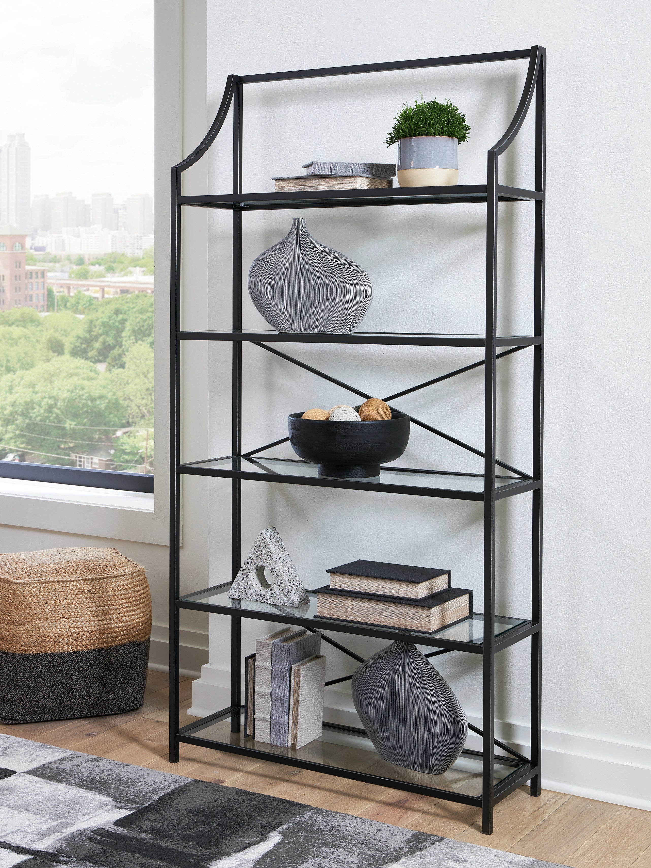 Fine Furniture & Decor - Ashley Furniture - Dakerwell Bookcase - Bookcase / Antique Black - A4000557