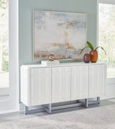Fine Furniture & Decor - Ashley Furniture - Ornawel Accent Cabinet - Accent Cabinet / Distressed White - A4000569