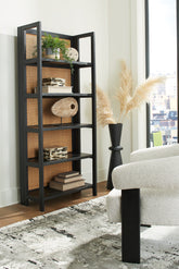 Fine Furniture & Decor - Ashley Furniture - Abyard Bookcase - Bookcase / Black/Natural - A4000574