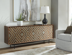 Fine Furniture & Decor - Ashley Furniture - Dreggan Accent Cabinet - Accent Cabinet / Brown/Gold Finish - A4000577