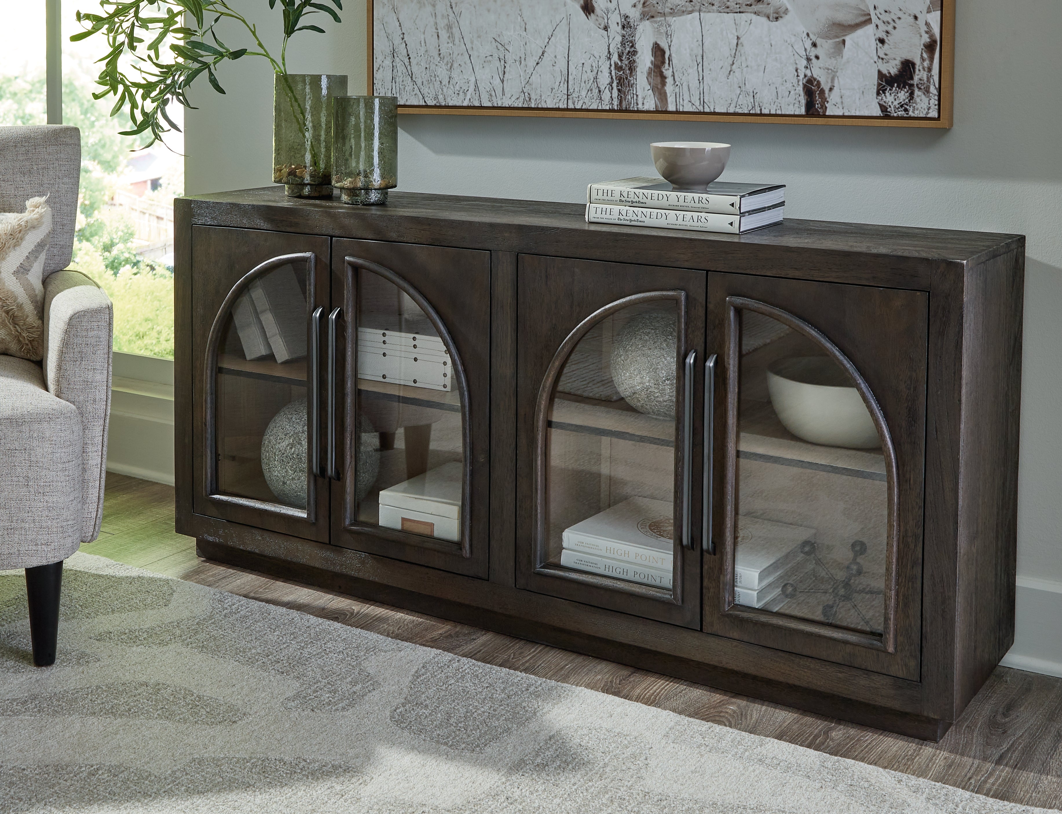 Fine Furniture & Decor - Ashley Furniture - Dreley Accent Cabinet - Accent Cabinet / Grayish Brown - A4000586