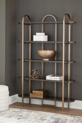 Fine Furniture & Decor - Ashley Furniture - Brentmour Bookcase - Bookcase / Brown/Gold Finish - A4000589